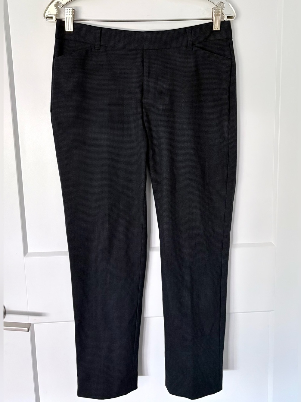 Gap Slim Cropped Mini Houndstooth Pants Grey Black Size 2